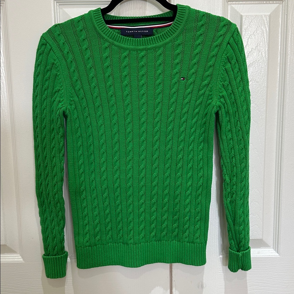 Tommy Hilfiger Vibrant Green Knit Pullover